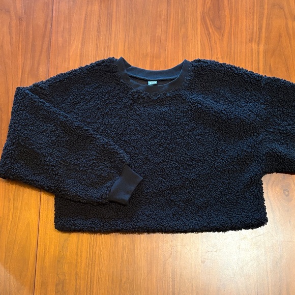Cozy Faux Fur Black Sweater - Picture 1 of 6
